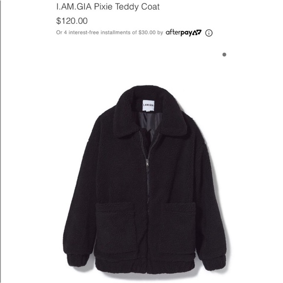 I AM GIA Teddy Coat Black Oversized Sherpa Long Coat Size Small - Picture 10 of 16